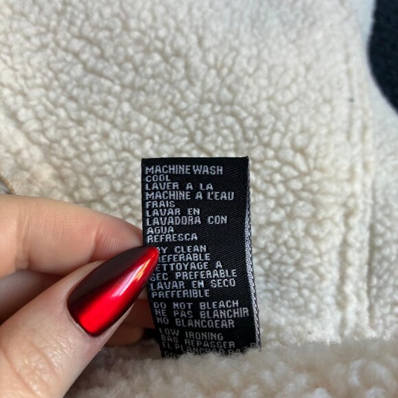 VTG Bebe Women's Suede Winter Jacket w/Sherpa Lining - Picture 13 of 16